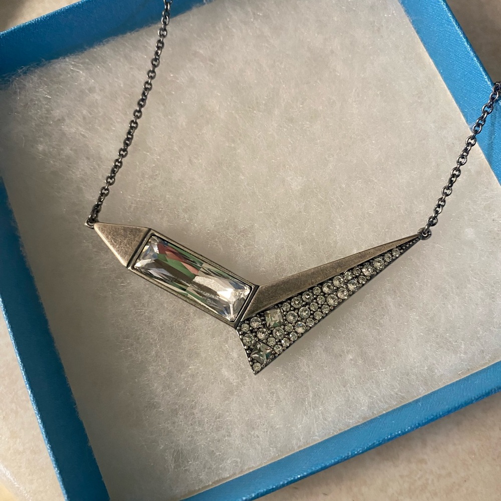 Touchstone Crystal Frosted Edge Necklace